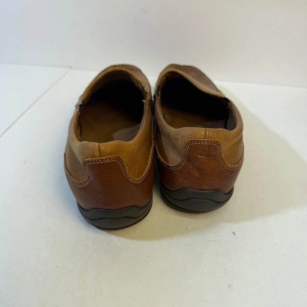 Vionic Preston Mens Tan Leather Loafers Slip On Shoes VSM019 Size 11.5